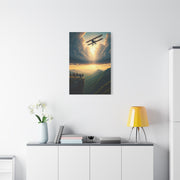 Vintage Airfield Dreams at Sunrise Wall Art & Canvas Prints