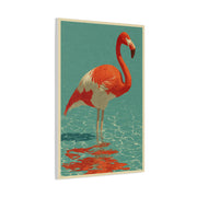 Retro Coastal Flamingo Vintage Poster Tropical Wall Art & Canvas Print