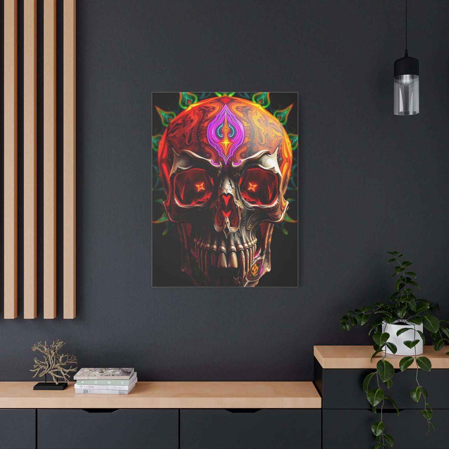 Trippy Skull Art Premium Canvas 19 Wall Art & Canvas Print