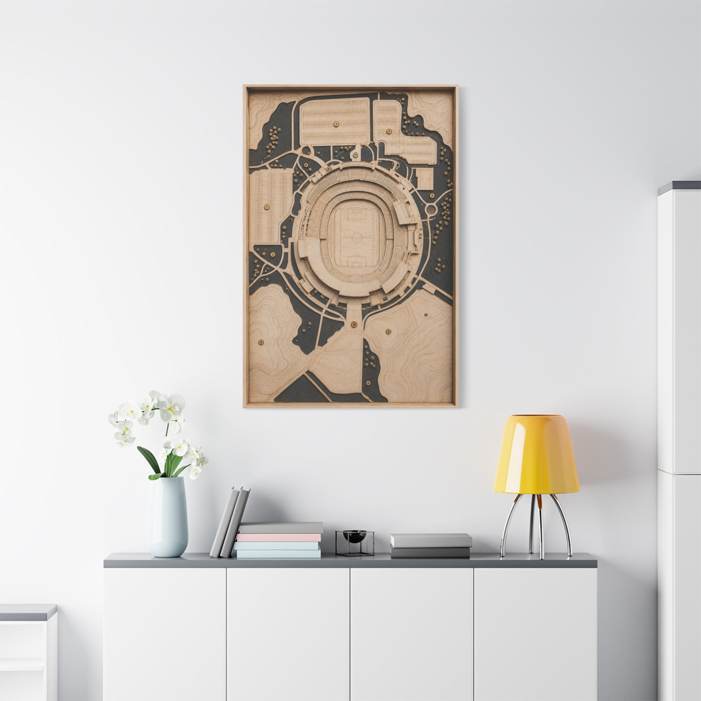 Topographic Stadium Map Sports Wall Art & Canvas Print
