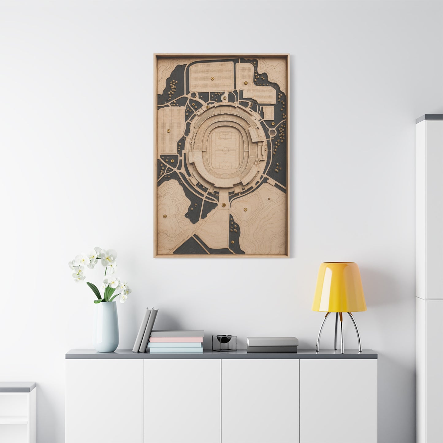 Topographic Stadium Map Sports Wall Art & Canvas Print
