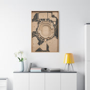 Topographic Stadium Map Sports Wall Art & Canvas Print