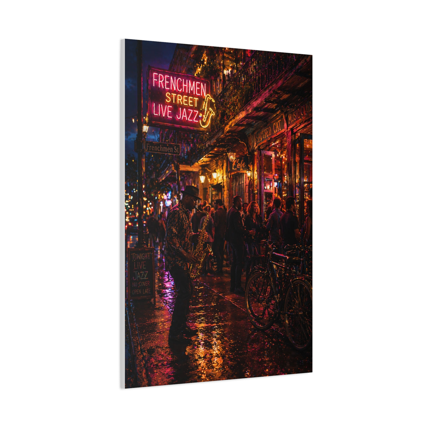 Frenchmen Street Jazz Night Wall Art & Canvas Print