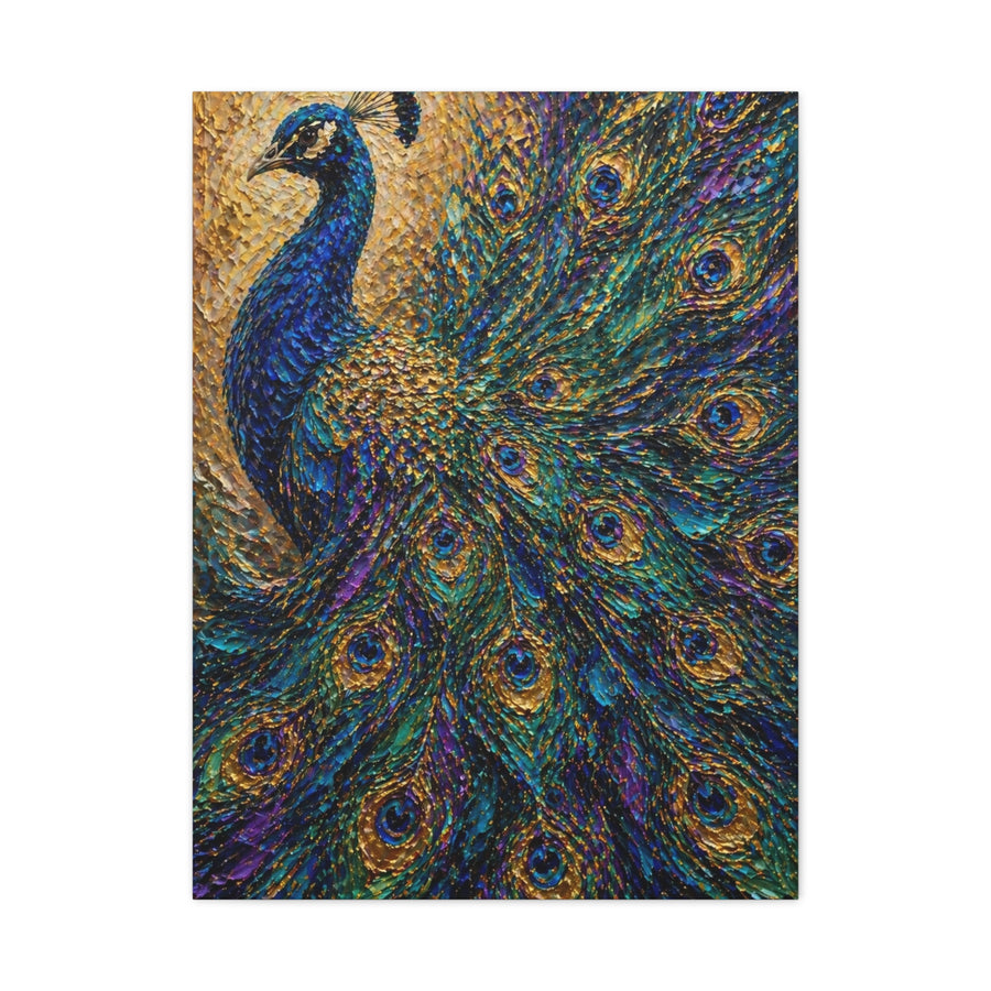 Impasto Jewel Peacock Expressionist Wall Art & Canvas Print