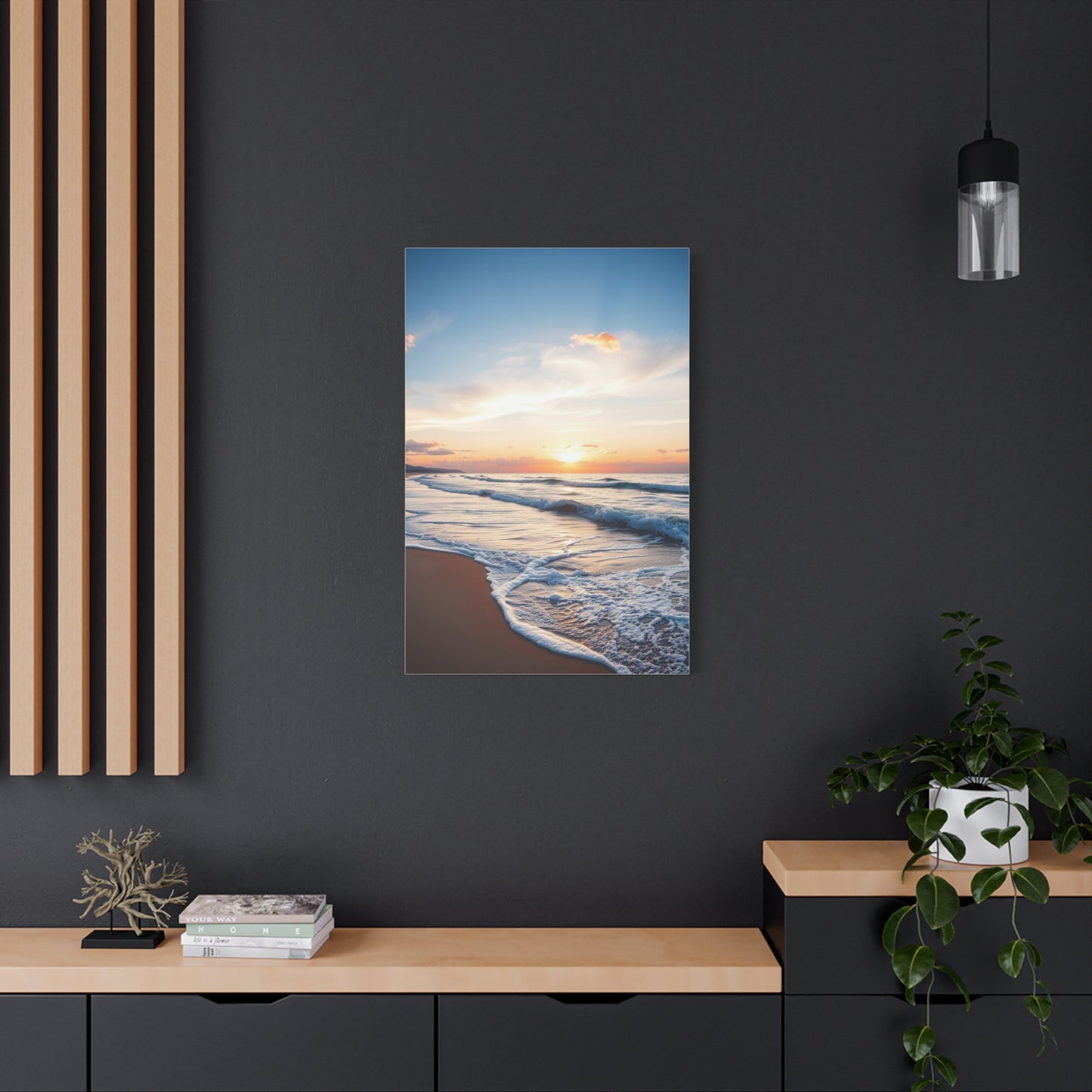 Beach Sunrise and Sunset Art Supreme Canvas Wall Art & Canvas Print