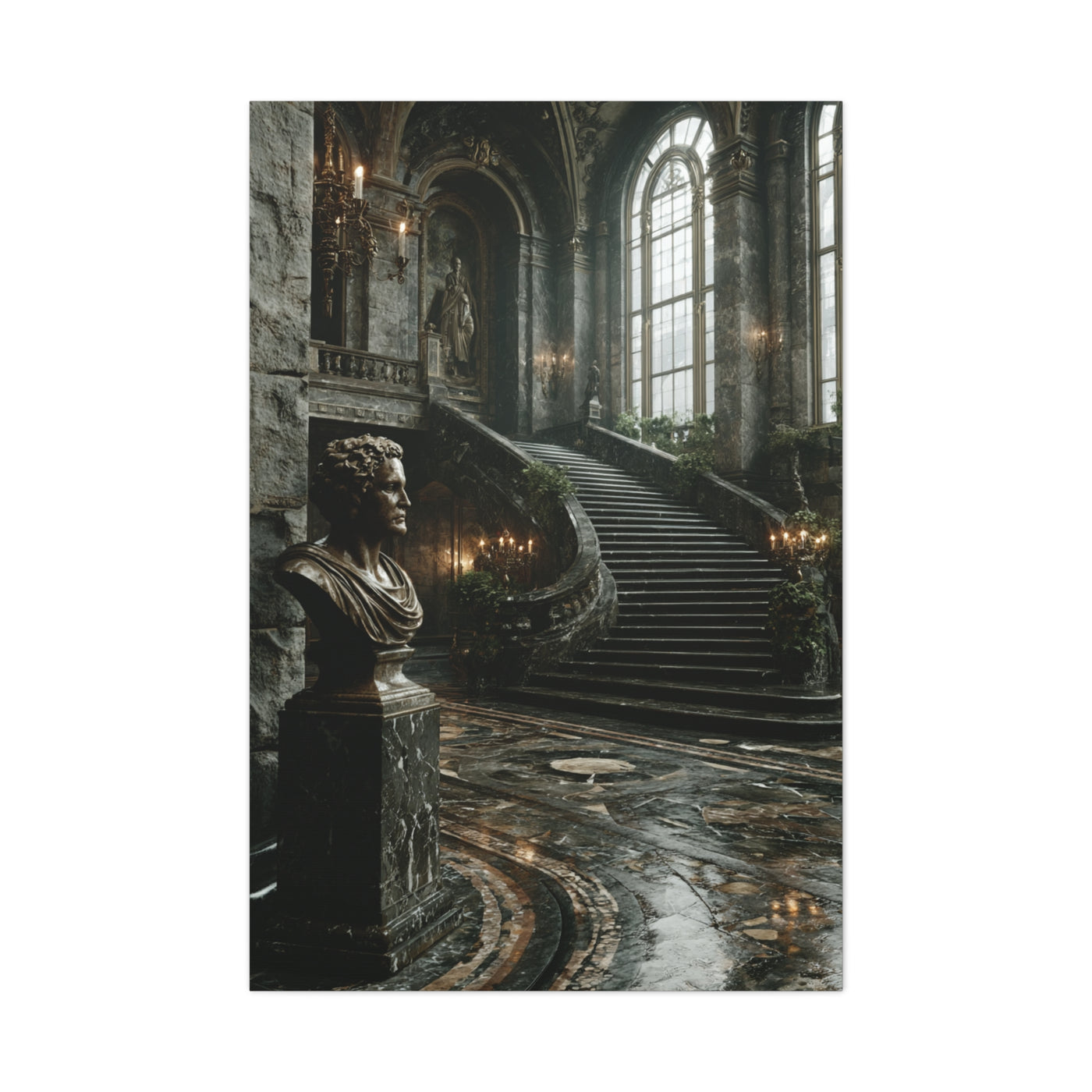 Grand Italian Staircase Interior Wall Art & Canvas Print