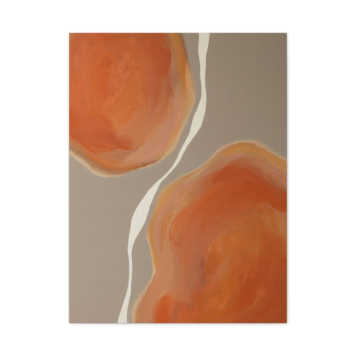 Minimal Tangerine Organic Forms Wall Art & Canvas Print