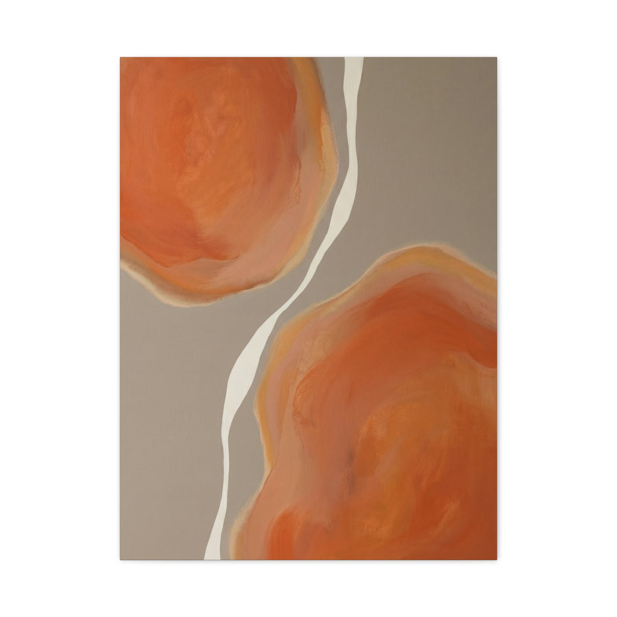 Minimal Tangerine Organic Forms Wall Art & Canvas Print