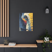 Expressive Oil Impasto Elephant Close-Up Wall Art & Canvas Print