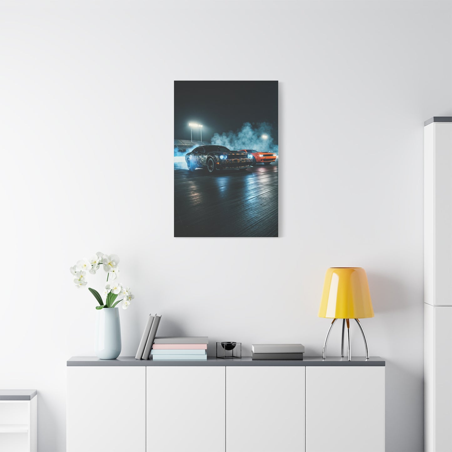 Demon 170 Smoke Assault – Twin Challenger Drag Duel Wall Art & Canvas Prints