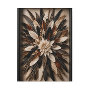 Feather Burst Rustic Shadowbox Wall Art & Canvas Print