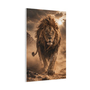 Charging Lion Dust Storm Power Wall Art & Canvas Print