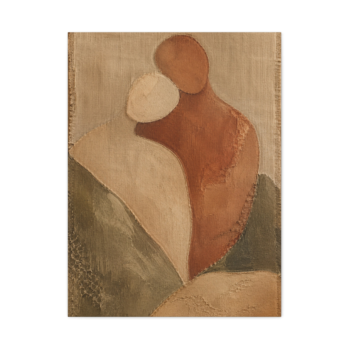 Minimal Abstract Embrace Romance Wall Art & Canvas Print
