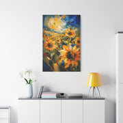 Abstract Expressionist Sunflower Field Wall Art & Canvas Print
