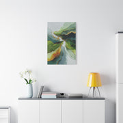 Green Sage and Gold Organic Abstract Wall Art & Canvas Print