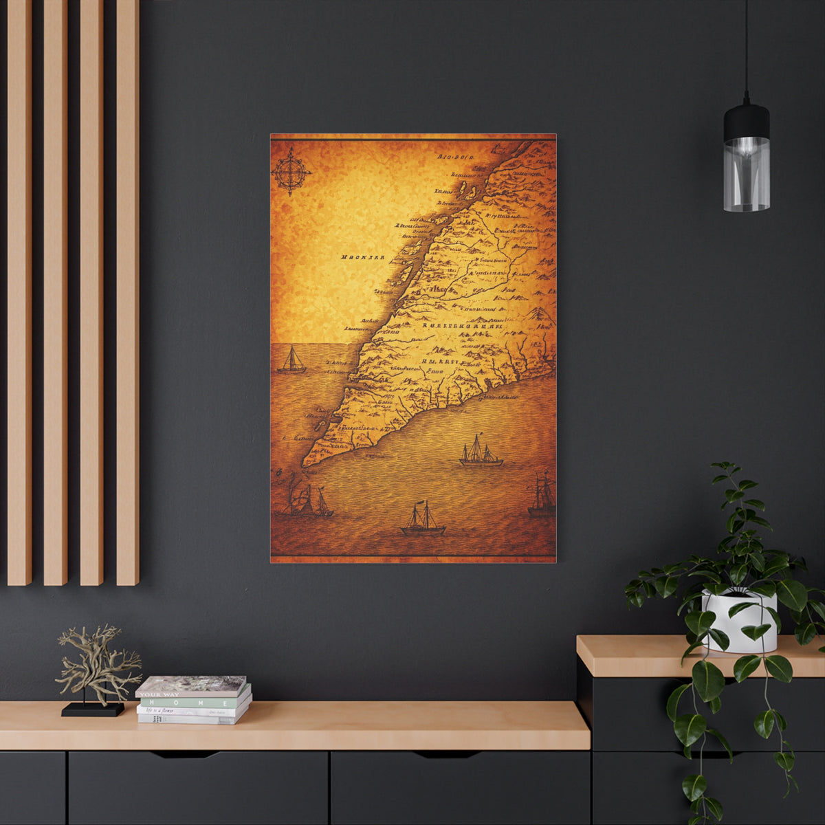 Soft Sepia Classic World Chart Wall Art & Canvas Prints