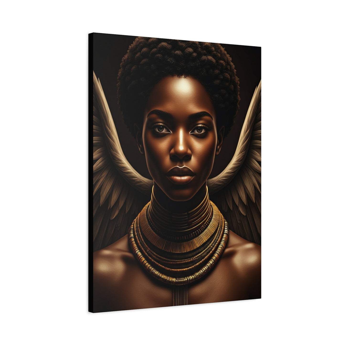 Celestial Queen with Golden Wings Wall Art & Canvas Prints