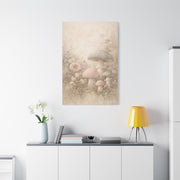Vintage Pastel Mushroom Meadow Wall Art & Canvas Print