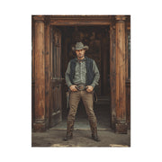 Gunslinger Outside the Saloon Wall Art & Canvas Print