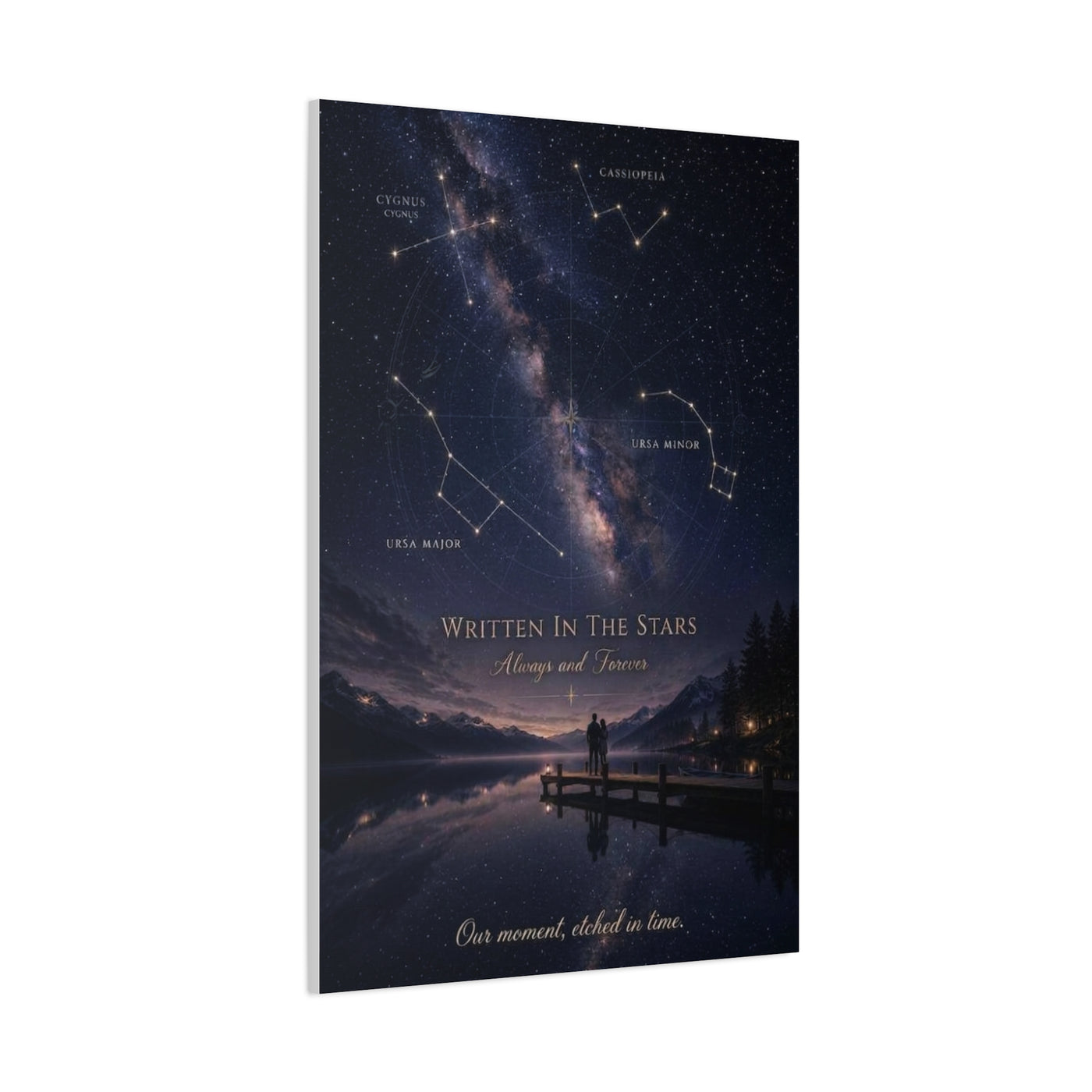 Celestial Destiny Night Sky Romance Wall Art & Canvas Print