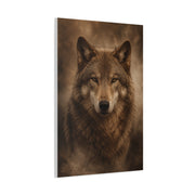 Warm-Toned Studio Wolf Portrait Wall Art & Canvas Print
