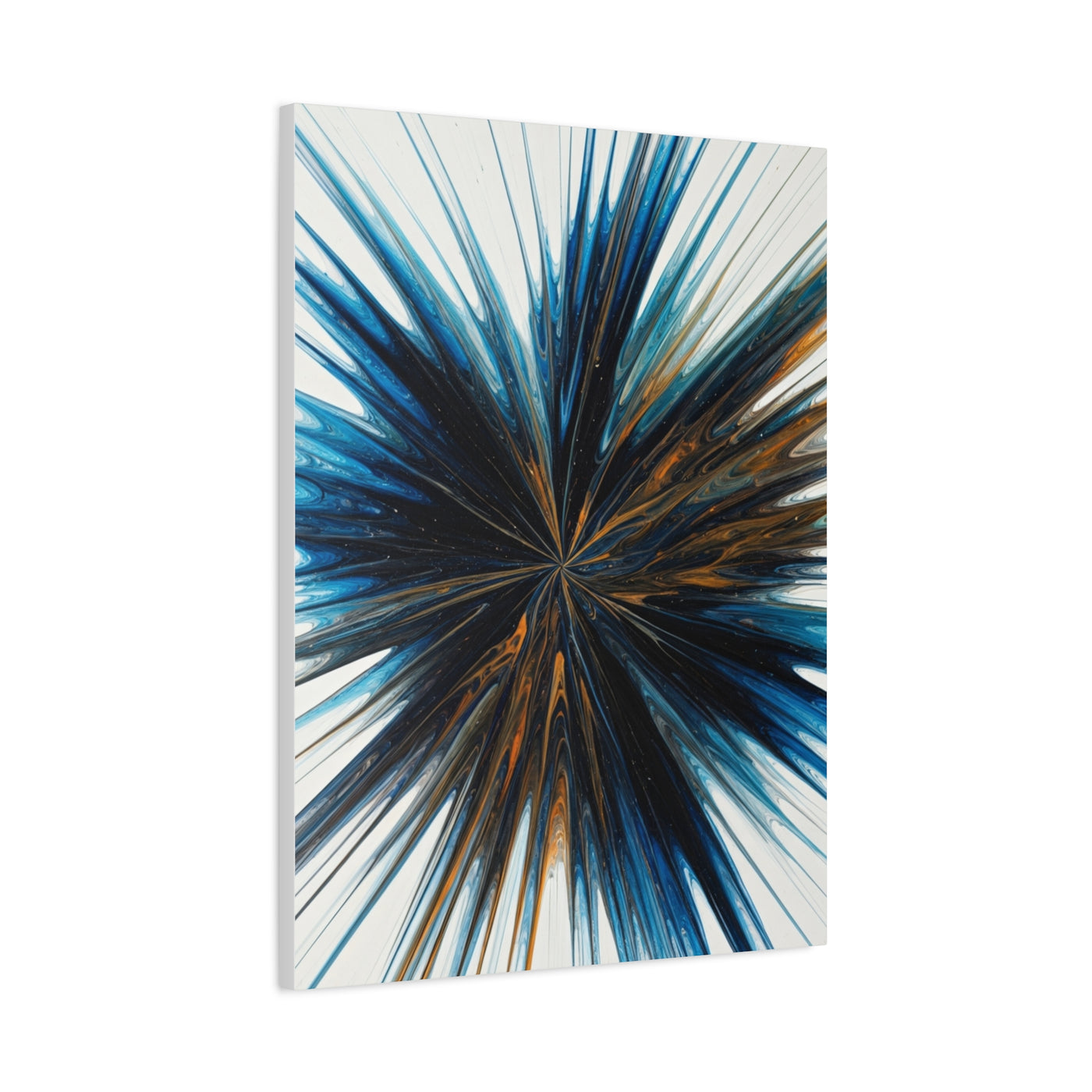 Deep Blue Starburst Abstract Wall Art & Canvas Prints