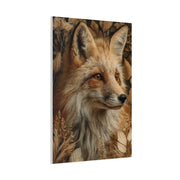 Neutral Botanical Fox Portrait Wall Art & Canvas Print