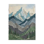 Hand-Torn Paper Collage Mountain Range Wall Art & Canvas Print