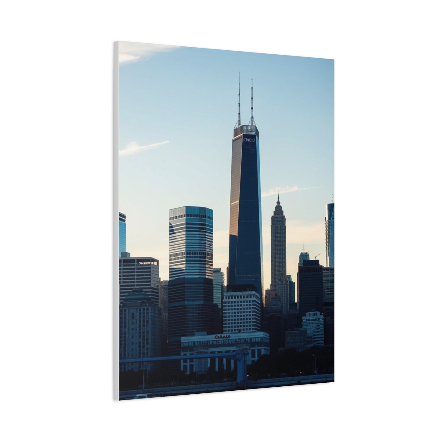 Chicago Skylines Art Canvas Art 6 Wall Art & Canvas Print