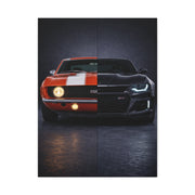 Chevrolet Camaro Split Classic SS vs Modern ZL1 Wall Art & Canvas Prints