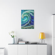 Crystal Ocean Curl Glass Texture Wall Art & Canvas Print