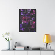 Floating Violet Glass Cubes Wall Art & Canvas Print