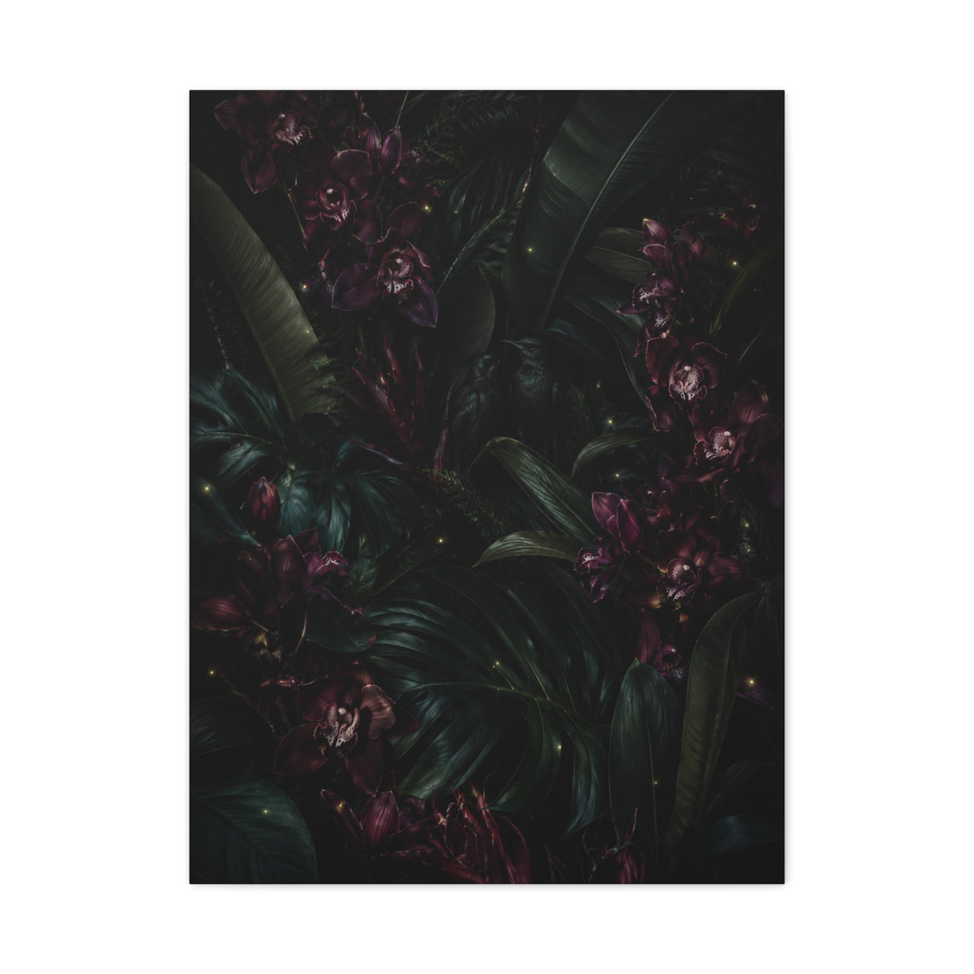 Tropical Noir Orchid Midnight Romance Wall Art & Canvas Print