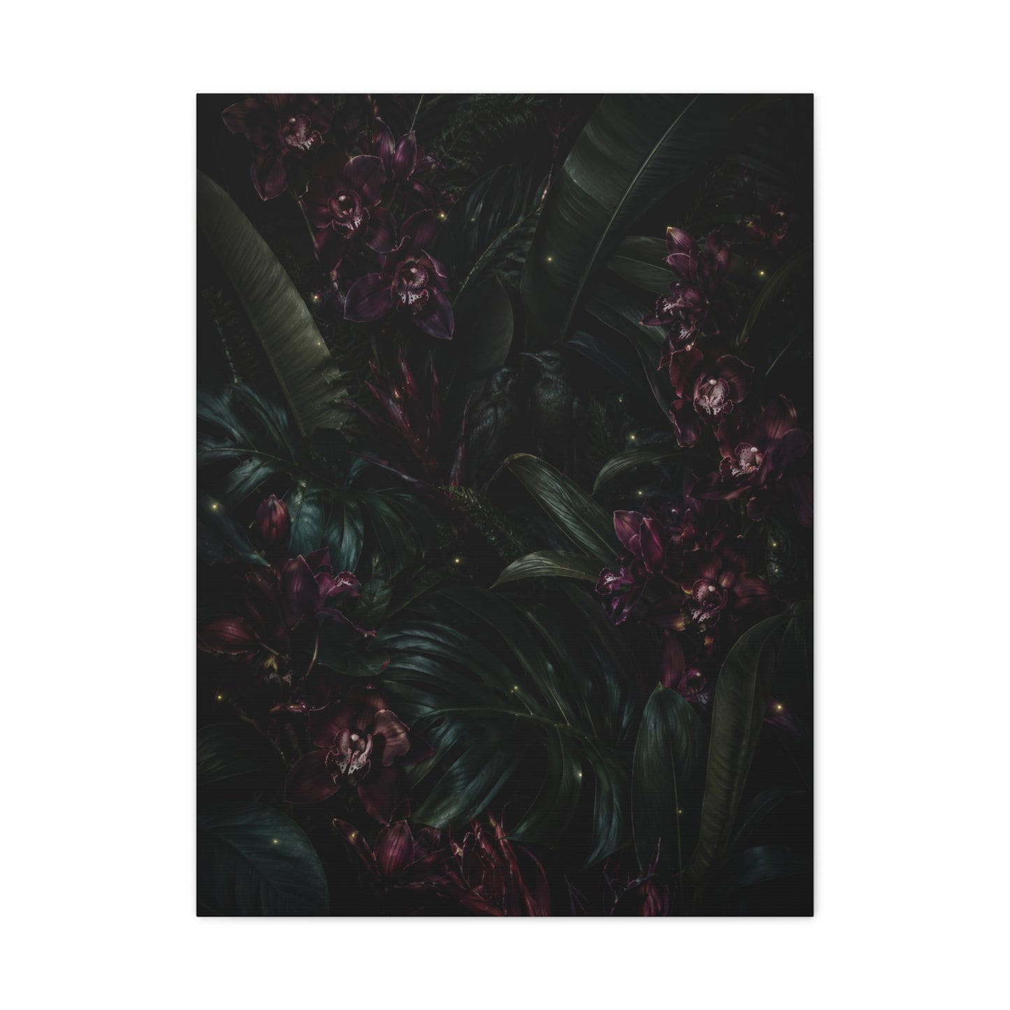 Tropical Noir Orchid Midnight Romance Wall Art & Canvas Print