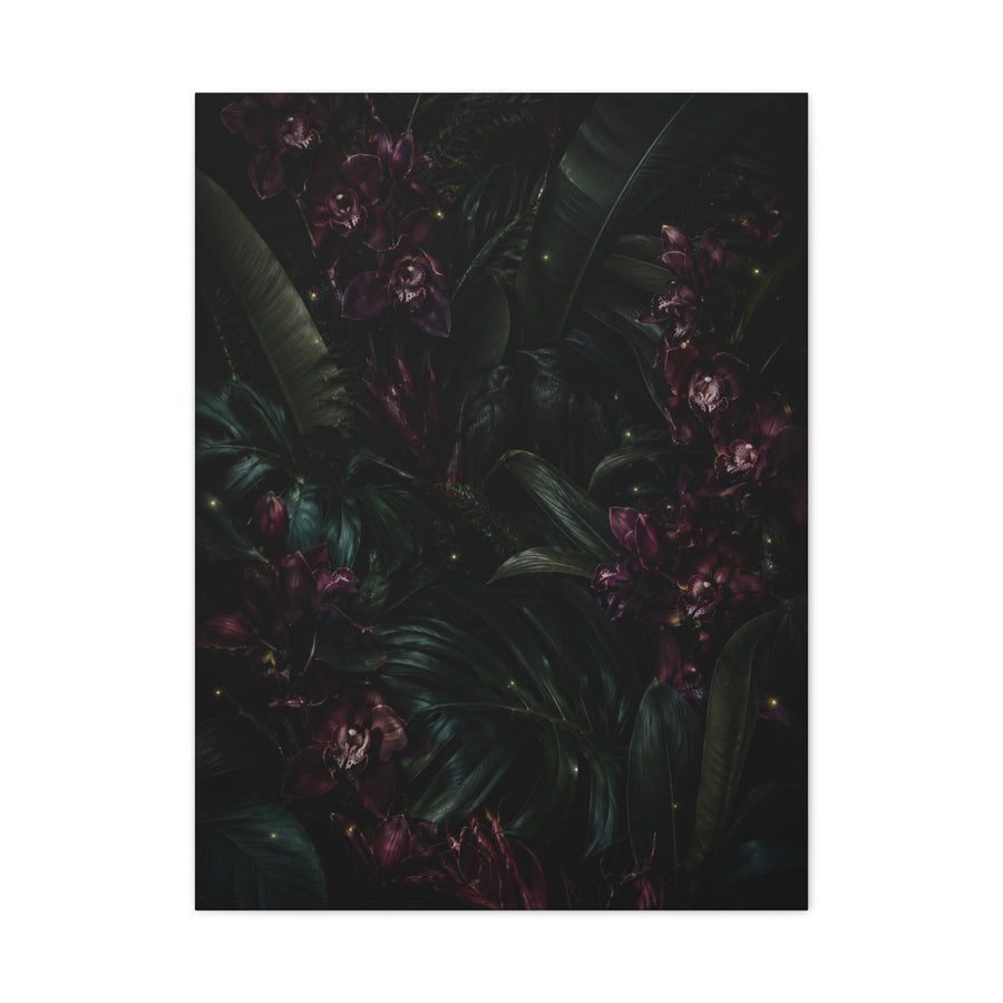 Tropical Noir Orchid Midnight Romance Wall Art & Canvas Print