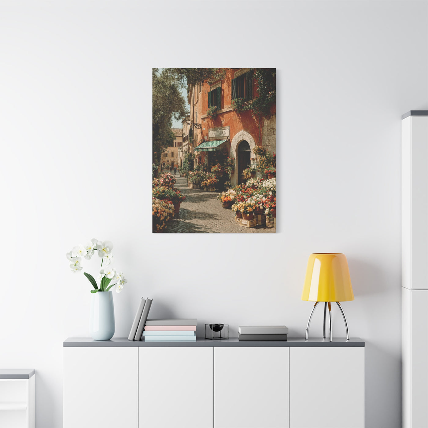 Italian Flower Market Street Wall Art & Canvas Print
