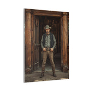 Gunslinger Outside the Saloon Wall Art & Canvas Print
