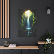 Sunlit Waterfall Sanctuary Wall Art & Canvas Prints