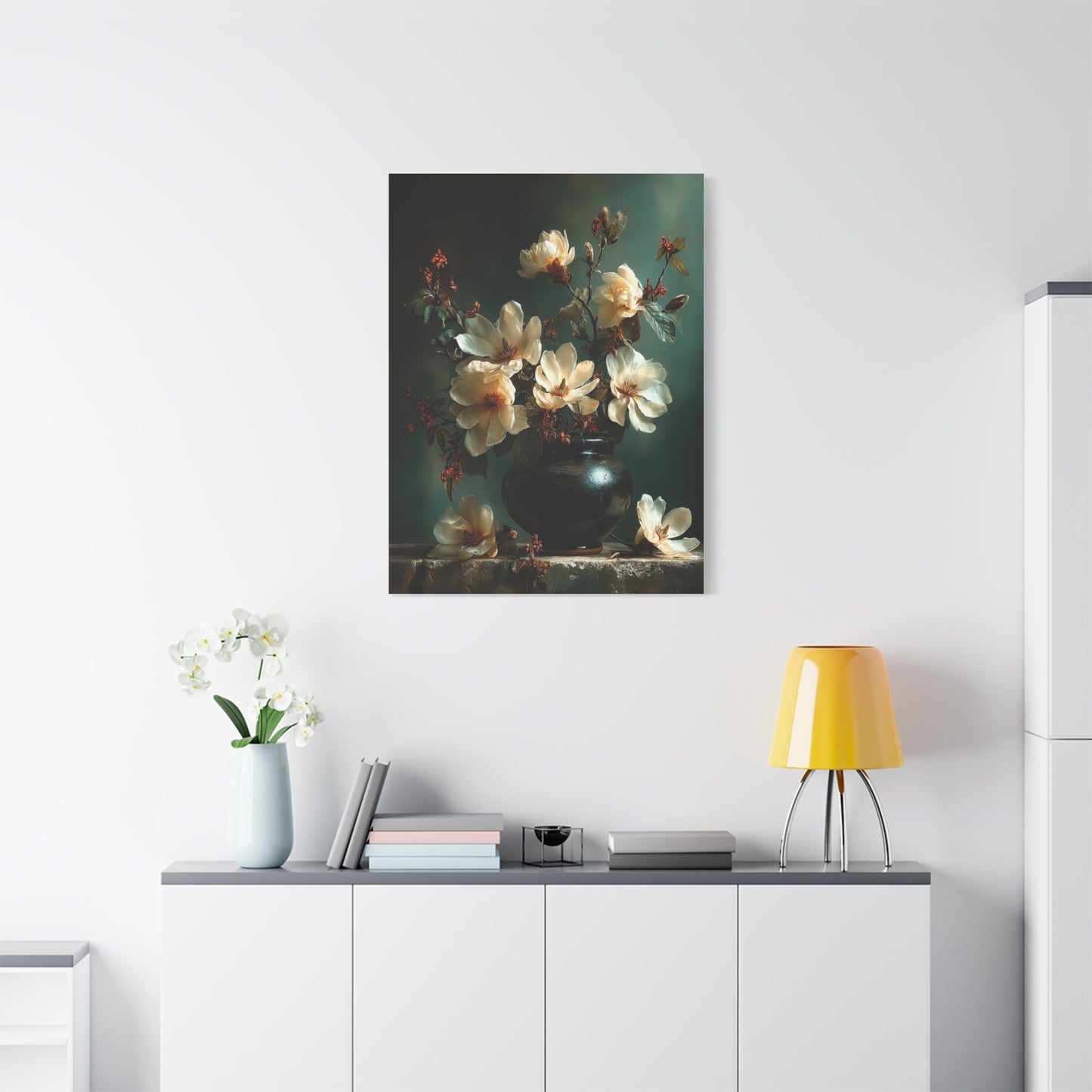 Magnolia Floral Still Life Wall Art & Canvas Print