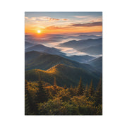 Great Smoky Mountains Sunrise Panorama Wall Art & Canvas Print