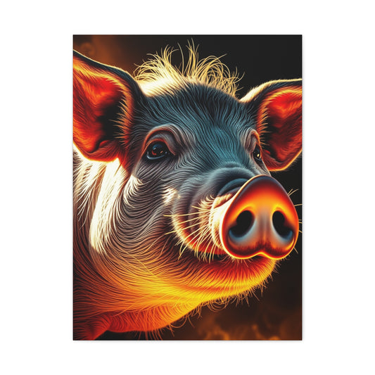 Pig Art Canvas Art 5 Wall Art & Canvas Print