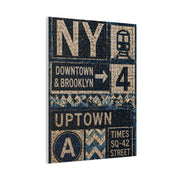 Subway Tile Mosaic Typography Wall Art & Canvas Print