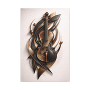 Sculptural Violin Motion Composition Wall Art & Canvas Print