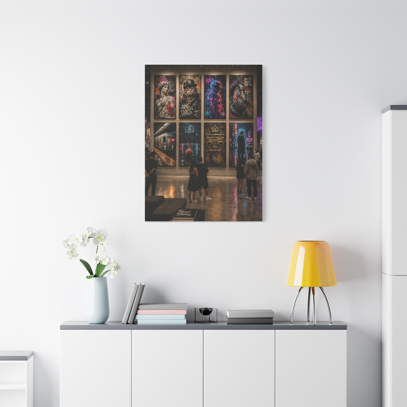 Modern Street Art Gallery Exhibition Street Wall Art & Canvas Print