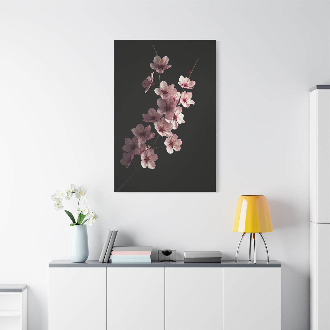 Dark Luxury Cherry Blossom Branch Wall Art & Canvas Prints
