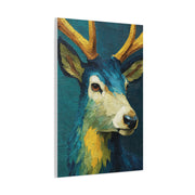 Modern Expressionist Deer Portrait Wall Art & Canvas Print