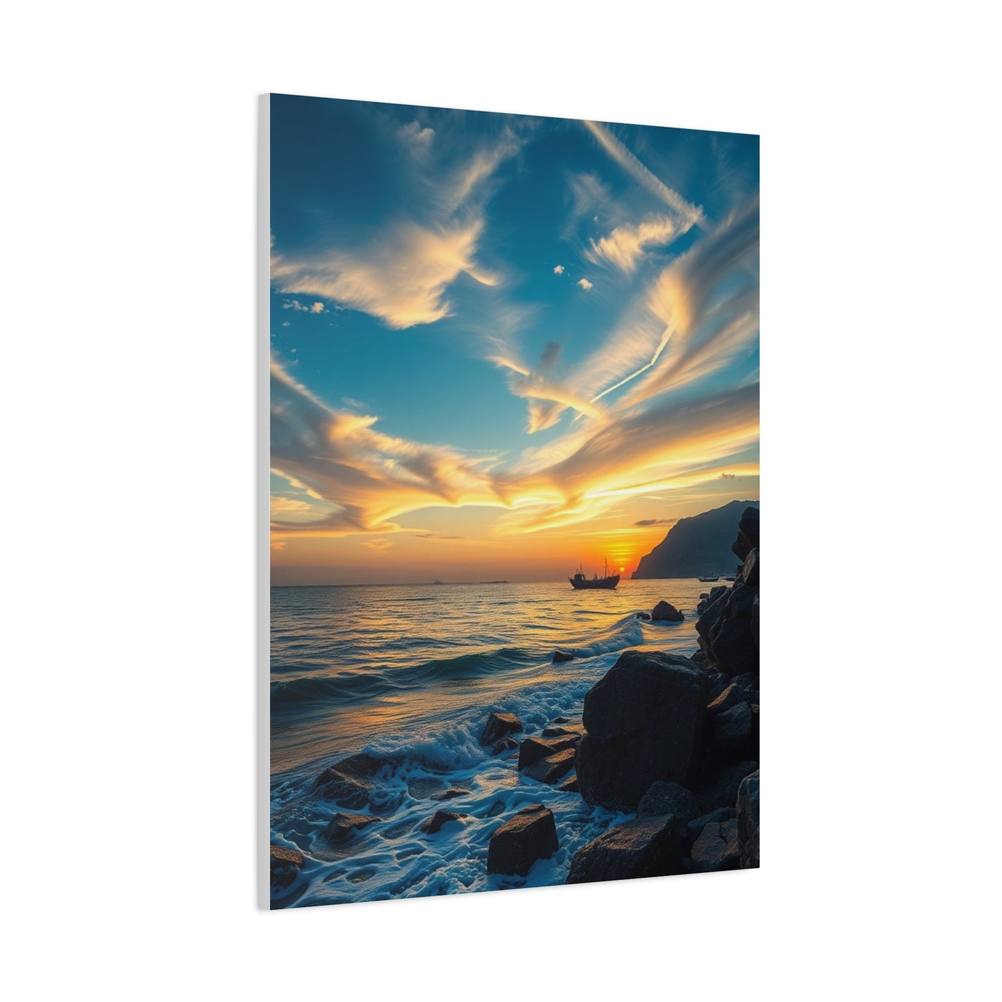 Gilded Wave Serenity Wall Art & Canvas Print