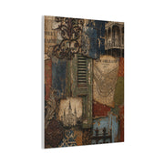Vintage French Quarter Collage Composition Wall Art & Canvas Print