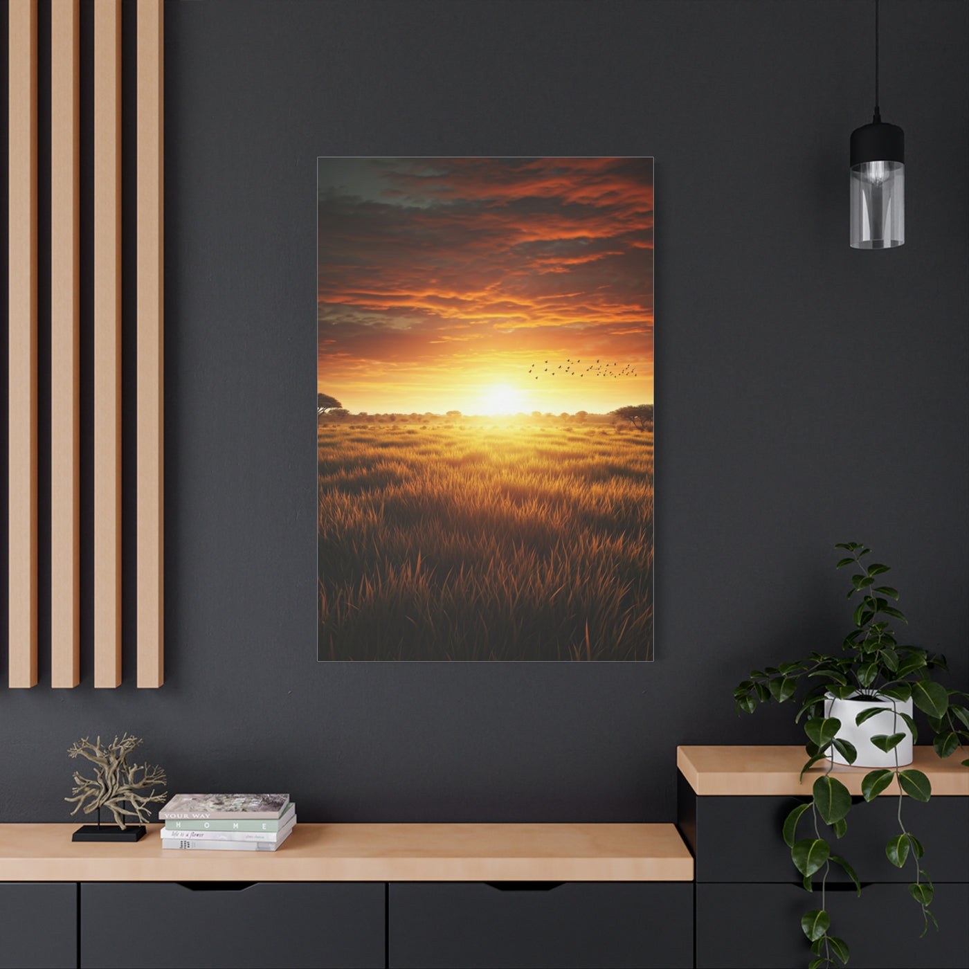 Sunrise Over Wild Grasslands Wall Art & Canvas Prints