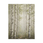 Light Birch Woodland Minimal Landscape Trees Wall Art & Canvas Print